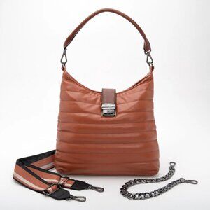 Think Royln Faux Leather Hobo with Three Straps   0225
